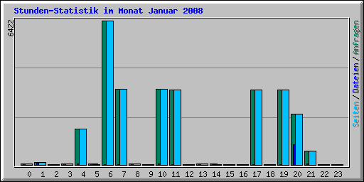 Stunden-Statistik im Monat Januar 2008