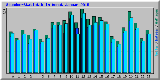Stunden-Statistik im Monat Januar 2015
