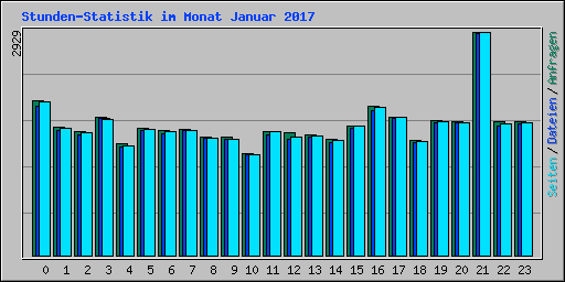 Stunden-Statistik im Monat Januar 2017