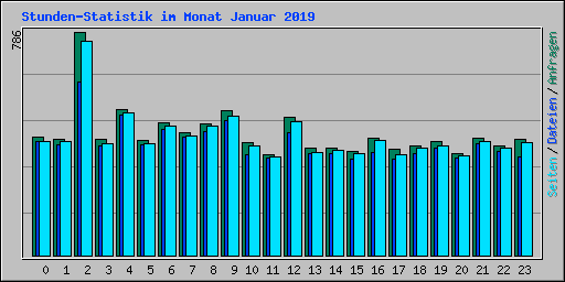 Stunden-Statistik im Monat Januar 2019