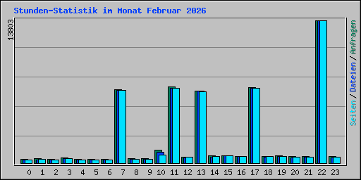 Stunden-Statistik im Monat Februar 2026